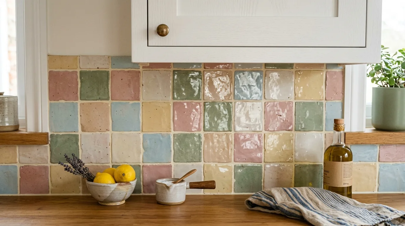 Keep the hood and backsplash in dialogue inspiration for a white kitchen with a backsplash feature.